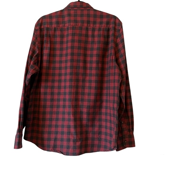 Black Brown 1826 Plaid Flannel Shirt-Mens Colour Maroon and Black Size L… - Picture 2 of 12